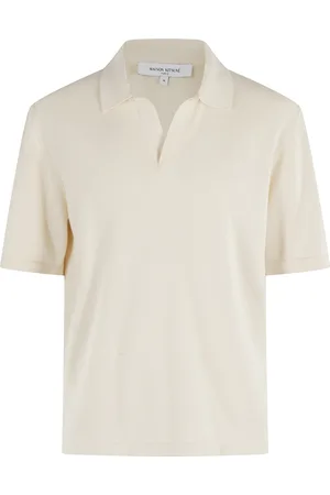 Maison Kitsuné Koszulki, Mężczyzna, Biały, S, Waniliowy Sweter Polo