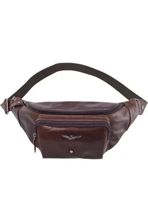 Aeronautica Militare Torebki, Mężczyzna, brązowy, ONE SIZE, Wintage Skórzana Torba Marsupio