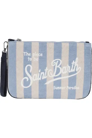 MC2 SAINT BARTH Torebki, Kobieta, Niebieski, ONE SIZE, Bawełna, Paryska Torba na Ramię z Bawełny