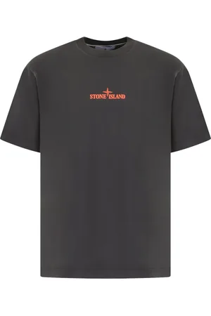 Stone Island Koszulki, Mężczyzna, Szary, XL, Męski T-shirt z odciskiem palca Szary