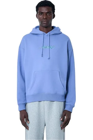 AWAKE NY Bluzy, Mężczyzna, Niebieski, S, Bluza z kapturem z motywem logo