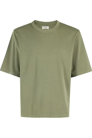 TELA Koszulki, Mężczyzna, Zielony, XL, Len, Wojskowozielony Oversize T-shirt