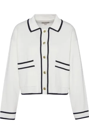 Barbour Swetry, Kobieta, Biały, M, Biała Bawełniana Sweter