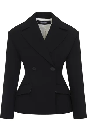 Jacquemus Kurtki, Kobieta, Czarny, S, Czarna Kurtka z Wełny