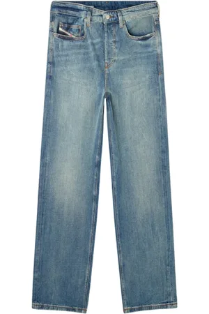 Diesel Jeansy, Mężczyzna, Niebieski, W32, Denim, Luźne Jeansyy D-Macro Niebieskie