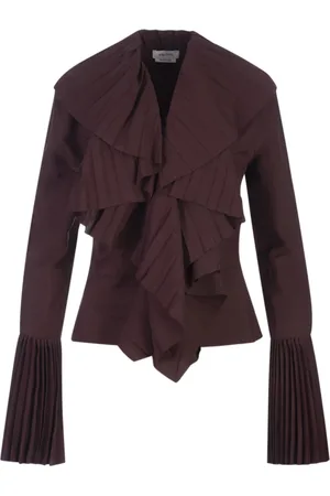 Alexander McQueen Bluzki, Kobieta, Czerwony, S, Czerwony Papier Wiskoza Kompozycja Moda