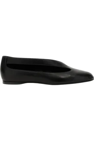 Khaite Buty, Kobieta, Czarny, 38 1/2 EU, Czarne skórzane baletki