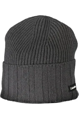 Calvin Klein Akcesoria, Mężczyzna, Szary, ONE SIZE, Elegancki szary kapelusz z detalami kontrastu