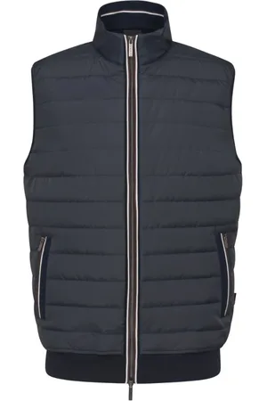 Bugatti Kurtki, Mężczyzna, Niebieski, 2XL, Męski sportowy kamizelka w paski