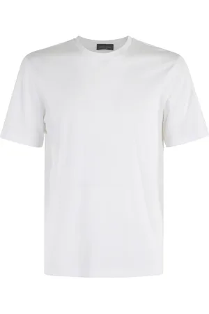 Roberto Collina Koszulki, Mężczyzna, Biały, 3XL, Biała koszulka z okrągłym dekoltem