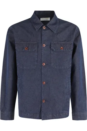 TELA Kurtki, Mężczyzna, Niebieski, M, Niebieska Overshirt Camicia Nazario