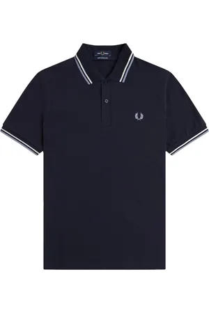 Fred Perry Koszulki, Mężczyzna, Niebieski, XS, Bawełna, Original Twin Tipped Polo Navy