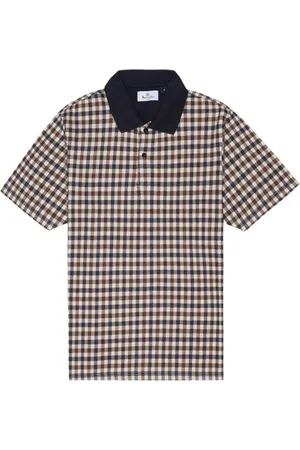Aquascutum Koszulki, Mężczyzna, Wielobarwność, 2XL, Koszulka Polo Club Check Piquet