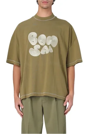 BONSAI Koszulki, Mężczyzna, Zielony, L, Haftowany T-shirt z logo