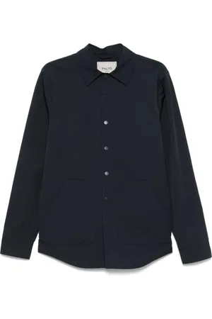 PALTÒ Kurtki, Mężczyzna, Niebieski, 2XL, Niebieska Kurtka Klasyczny Kołnierz Długie Rękawy