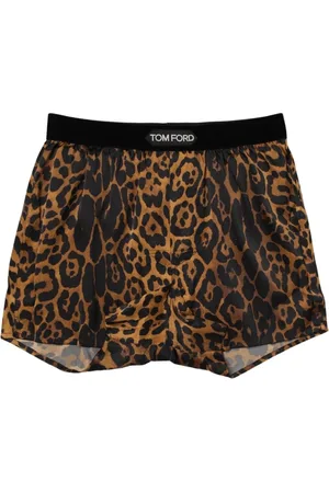 Tom Ford Bielizna, Mężczyzna, Wielobarwność, M, Luksusowe Bokserki w Leopardzi Wzór