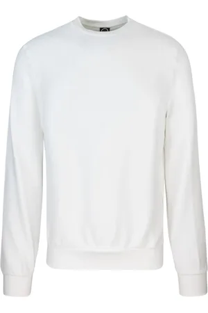 Colmar Bluzy, Mężczyzna, Biały, M, Bawełna, Biała Wiosenna Sweter Regular Fit