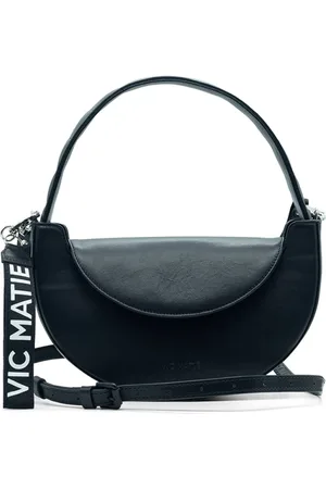 vic matiè Torebki, Kobieta, Czarny, ONE SIZE, Skóra, Maya Czarna Półksiężyc