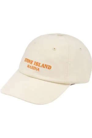 Stone Island Akcesoria, Mężczyzna, Biały, ONE SIZE, Marine Ivory Cap Hat