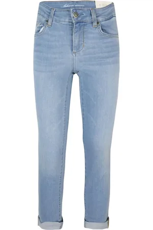 Liu Jo Jeansy, Kobieta, Niebieski, W30, Bawełna, Niebieskie Dżinsy Skinny Cropped