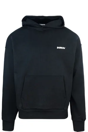 BARROW Bluzy, Mężczyzna, Czarny, M, Czarna bluza z kapturem i kieszenią