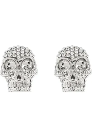 Alexander McQueen Akcesoria, Kobieta, Szary, ONE SIZE, Srebrna Biżuteria z Mosiądzu