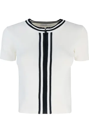 Patrizia Pepe Koszulki, Kobieta, Biały, S, Zip Neck Knit Top Hoodie Sweatshirt