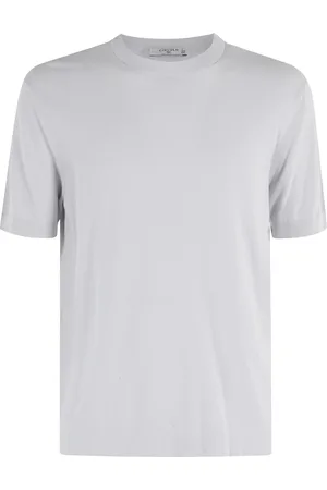 Circolo Swetry, Mężczyzna, Szary, L, Gładki T-shirt z bawełny z okrągłym dekoltem