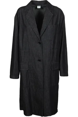 Aspesi Płaszcze, Kobieta, Niebieski, XS, Denim, Denimowy Płaszcz Kurzowy
