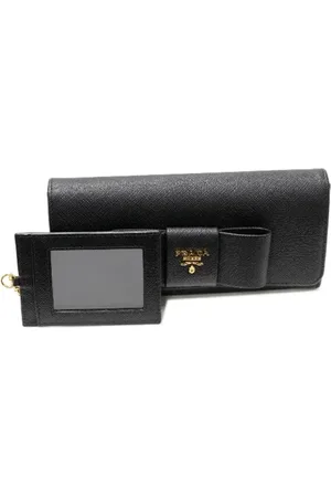 Prada Pre-owned, Kobieta, Czarny, ONE SIZE, Skóra, Pre-owned skórzane portfele