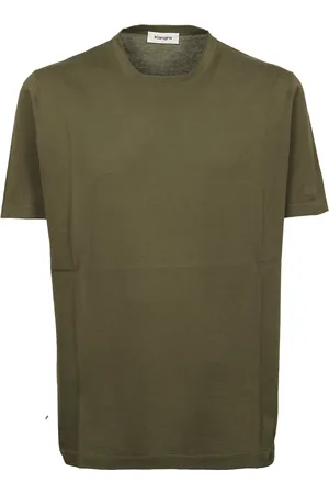 KANGRA CASHMERE Koszulki, Mężczyzna, Zielony, XL, Zielony T-shirt z bawełny