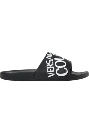 VERSACE Buty, Mężczyzna, Czarny, 41 EU, Luksusowe białe sandały dla mężczyzn