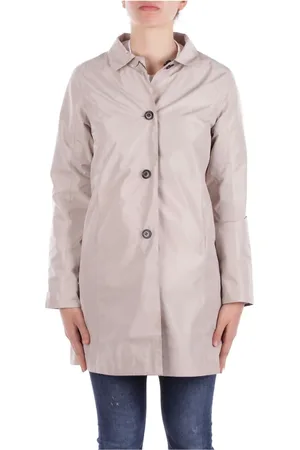 Barbour Płaszcze, Kobieta, Beżowy, L, Beżowy Płaszcz z Logo