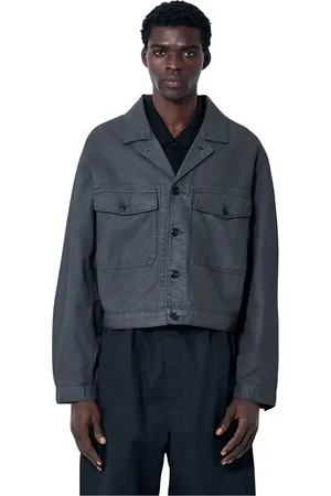 LEMAIRE Kurtki, Mężczyzna, Szary, M, Denim, Kurtka Truckerowa z Denimu