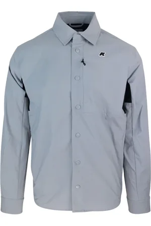 K-Way Koszule, Mężczyzna, Szary, 2XL, Nylon, Szara Koszula Nylonowa z Kieszenią na Zamek