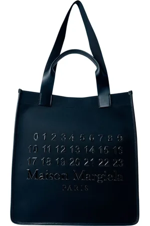 Maison Margiela Torebki, Mężczyzna, Niebieski, ONE SIZE, Torba z logo i zamknięciem na guzik