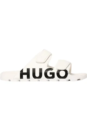 HUGO BOSS Buty, Mężczyzna, Biały, 41 EU, Czarne Wygodne Sandały dla Mężczyzn