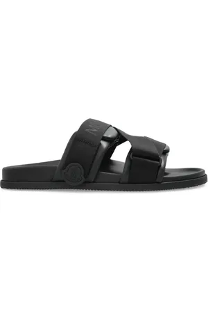 Moncler Buty, Mężczyzna, Czarny, 45 EU, Czarne Skórzane Buty Sportowe
