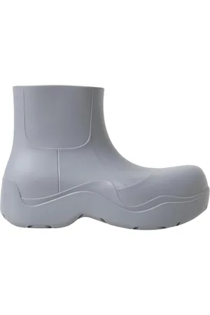 Bottega Veneta Buty, Kobieta, Szary, 37 EU, Szare Gumowe Botki z Wyściółką