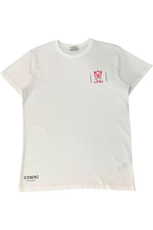 Iceberg Koszulki, Mężczyzna, Biały, XL, Koszulka z nadrukiem logo i okrągłym dekoltem