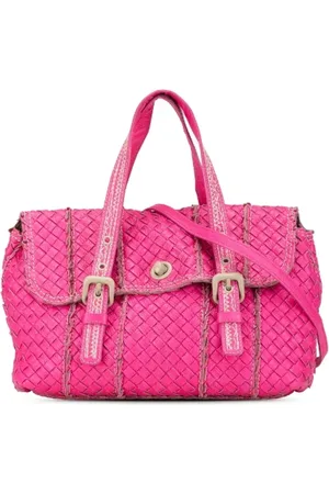 Bottega Veneta Pre-owned, Kobieta, Różowy, ONE SIZE, Skóra, Pre-owned skórzane torby na ramię
