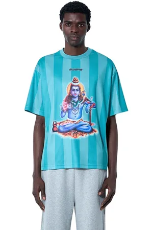 AWAKE NY Koszulki, Mężczyzna, Wielobarwność, 2XL, Bawełniana Koszulka z Logo Motif
