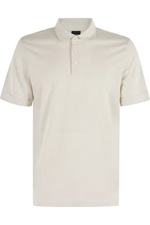 HUGO BOSS Koszulki, Mężczyzna, Beżowy, L, Bawełna, Kremowa Koszulka Polo Lekki Pikiet