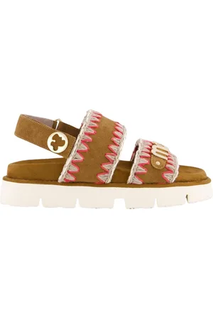 Mou Buty, Kobieta, brązowy, 39 EU, Bio Sandał z Overstitching