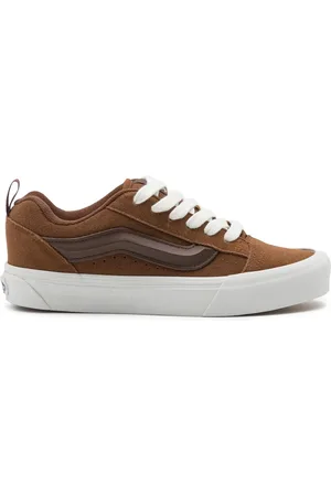 Vans Buty, Mężczyzna, brązowy, 42 EU, Zamsz, Brązowe Sneakersy Zamszowe Sznurowane Podeszwa waffle
