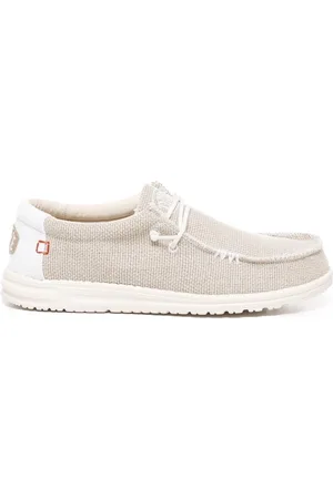 Hey dude Buty, Mężczyzna, Beżowy, 42 EU, Beżowe płaskie buty z płótna