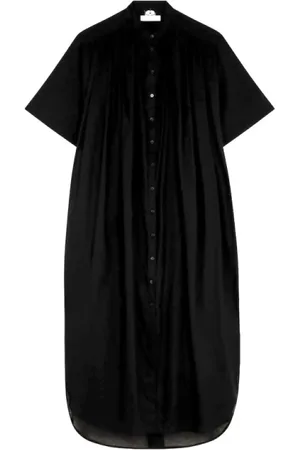 ROSEANNA Sukienki, Kobieta, Czarny, S, Bawełna, Czarna Oversized Bawełniana Sukienka