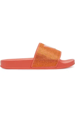 Guess Buty, Kobieta, Pomarańczowy, 39 EU, Kapcie plażowe z kryształkami