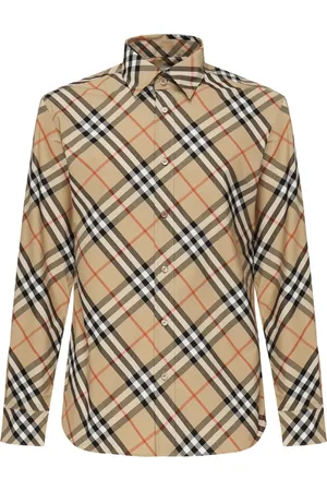 Burberry Koszule, Mężczyzna, Beżowy, S, Koszule z guzikami i kołnierzykiem