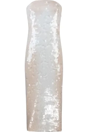 Sportmax Sukienki, Kobieta, Biały, M, Biała Sukienka Dzianinowa